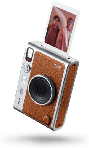 Limited-Time Sale for Summer Surprises AED 99د.إ：Fujifilm INSTAX Mini EVO Hybrid Instant Camera – Black (USB-C) | Instant Print with Digital Preview, Creative Modes & Built-In...